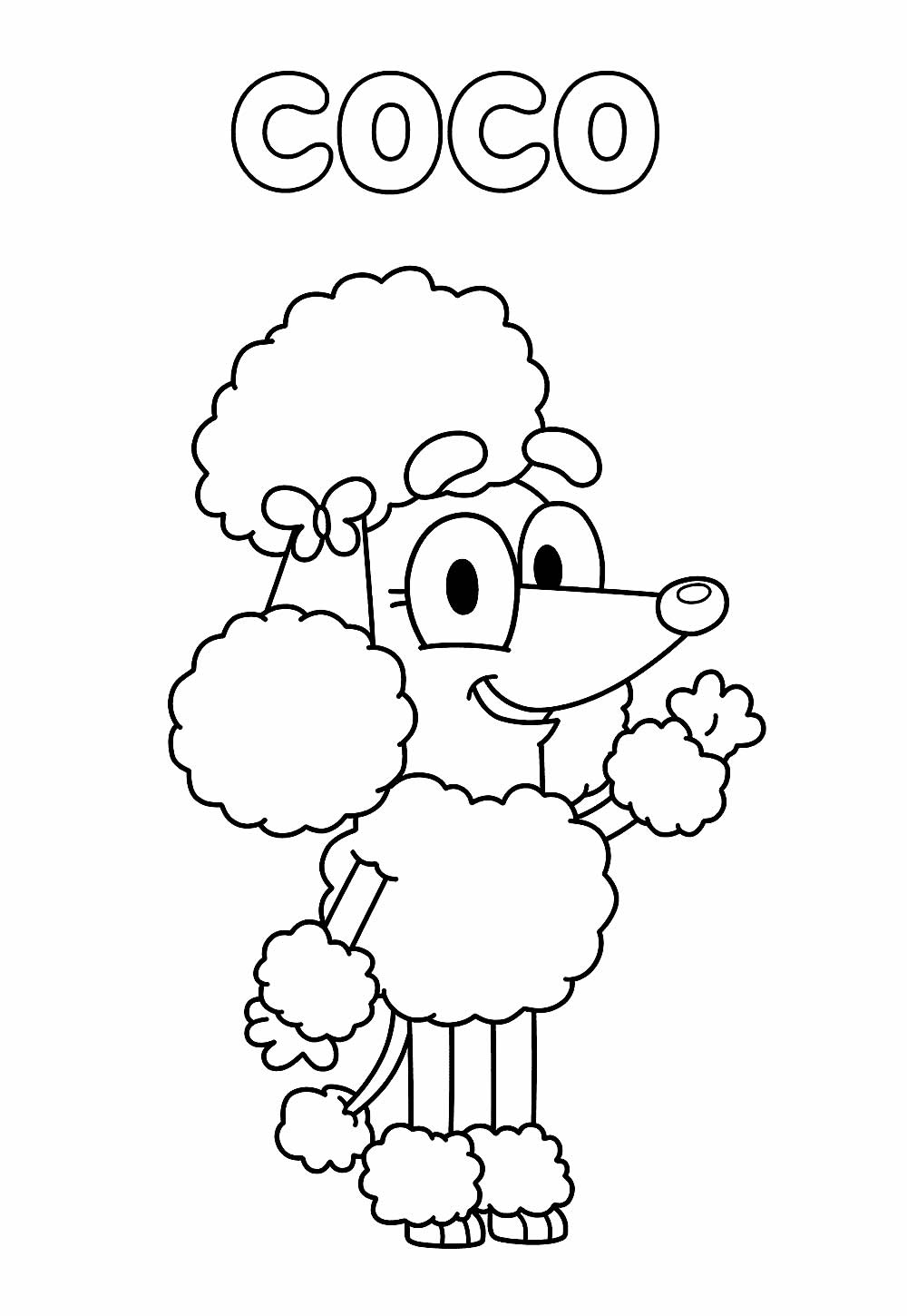 Desenho de Coco para colorir - Bluey