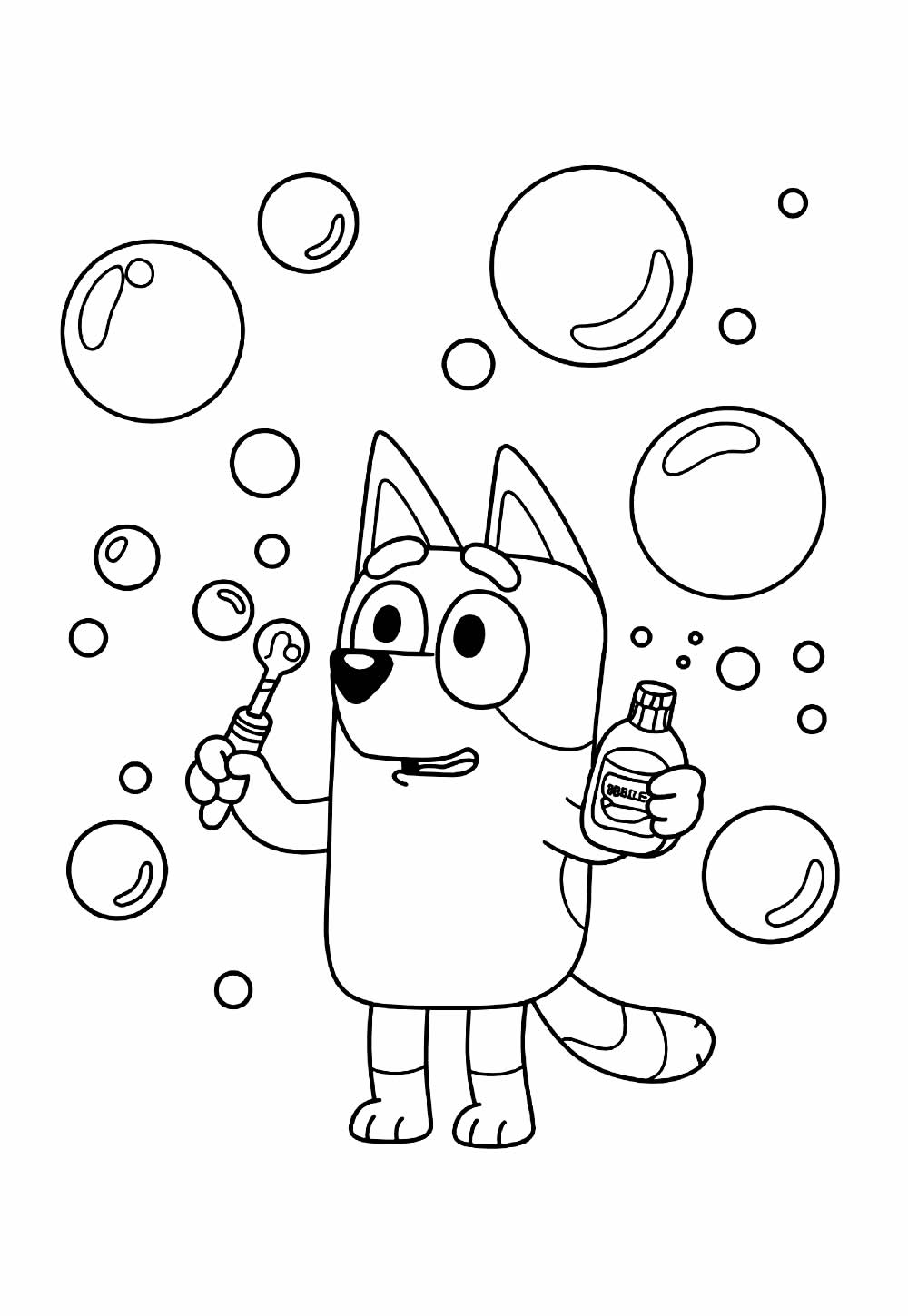 Desenho de Bluey para pintar