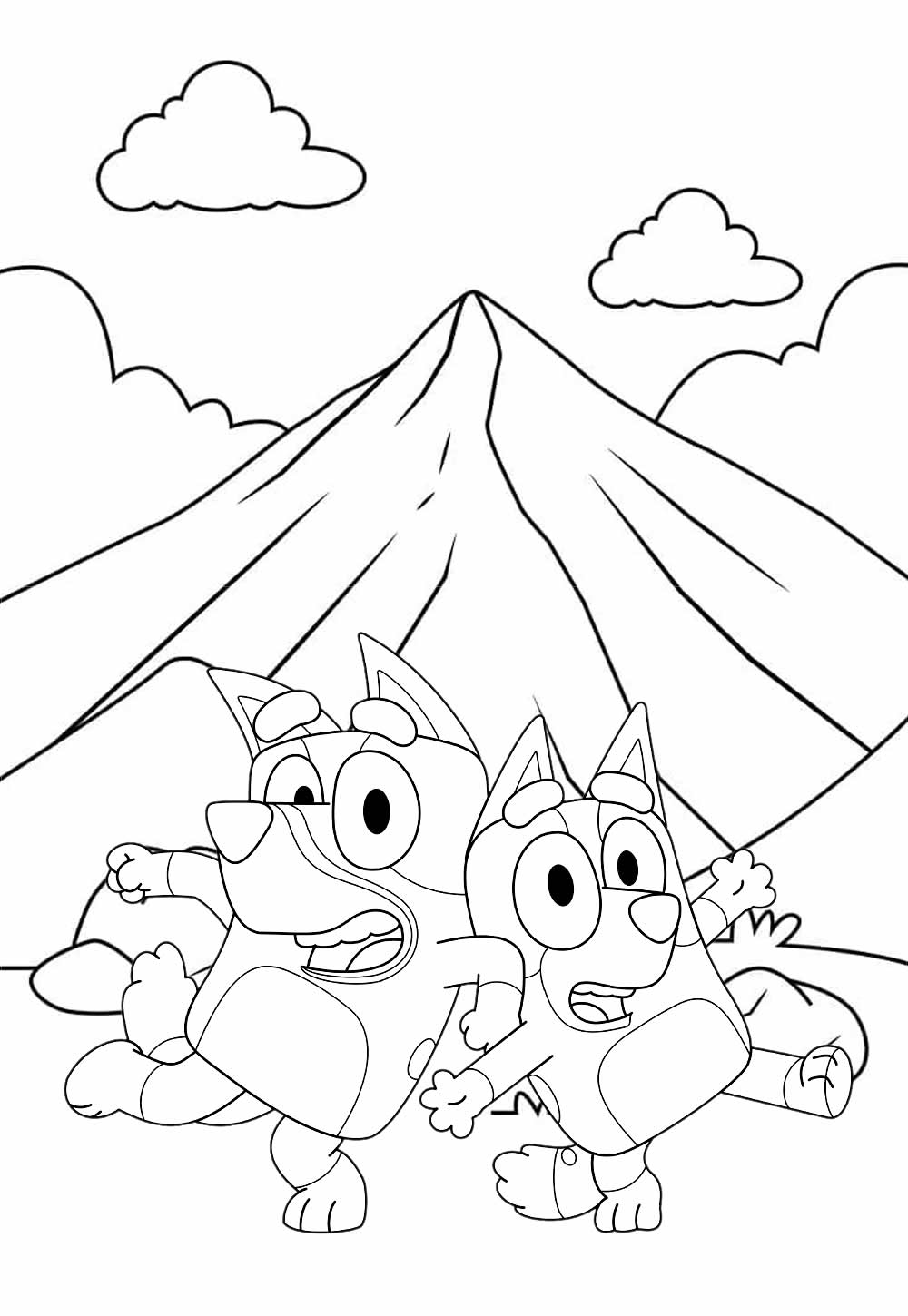 Desenhos de Bluey para colorir