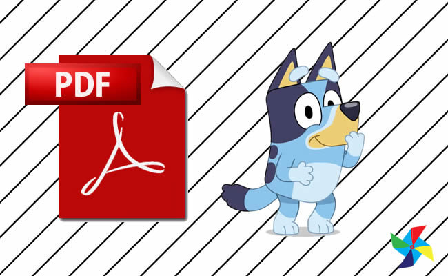 Desenhos de Bluey em PDF