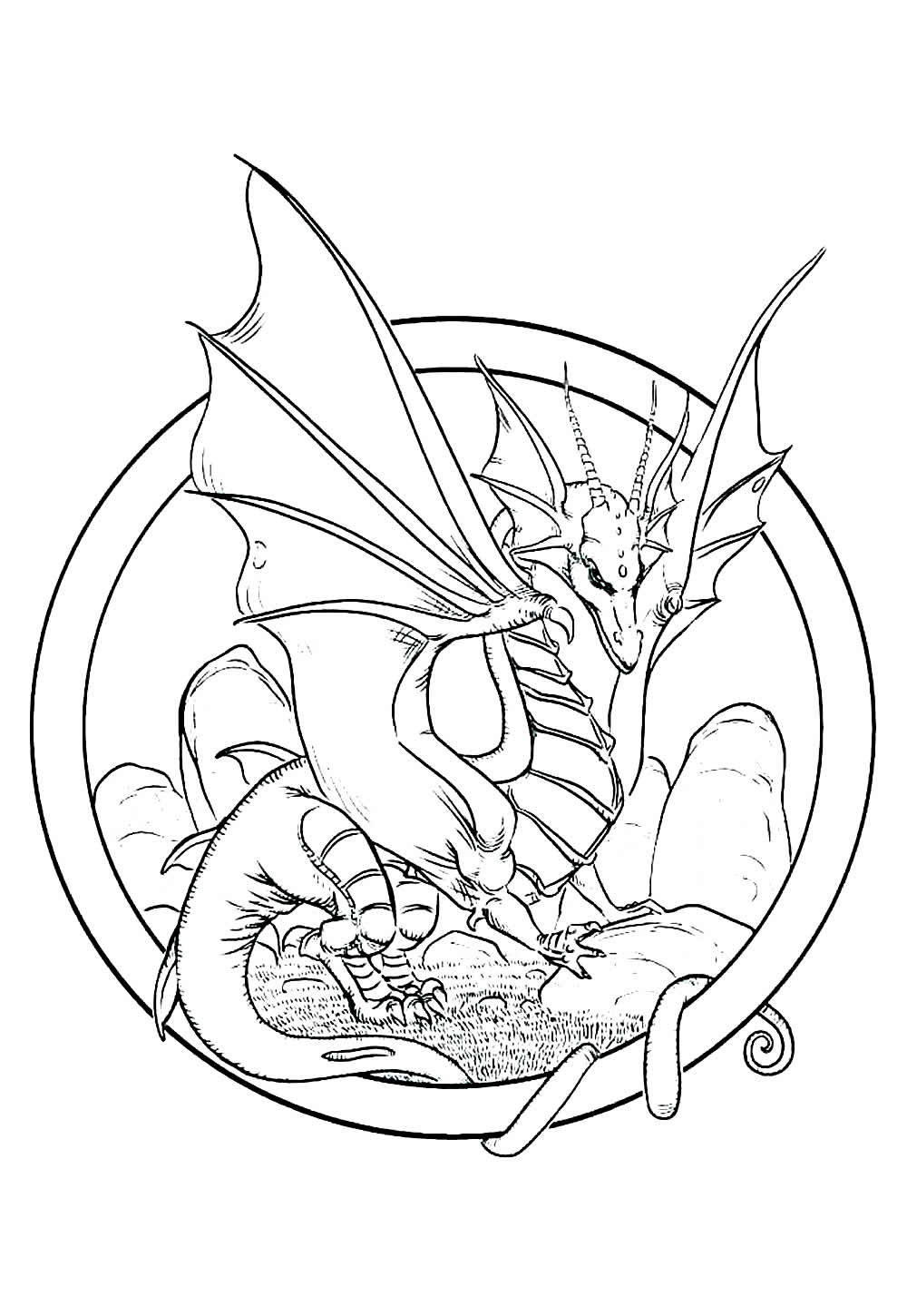 Desenho de Caverna do Dragão para pintar