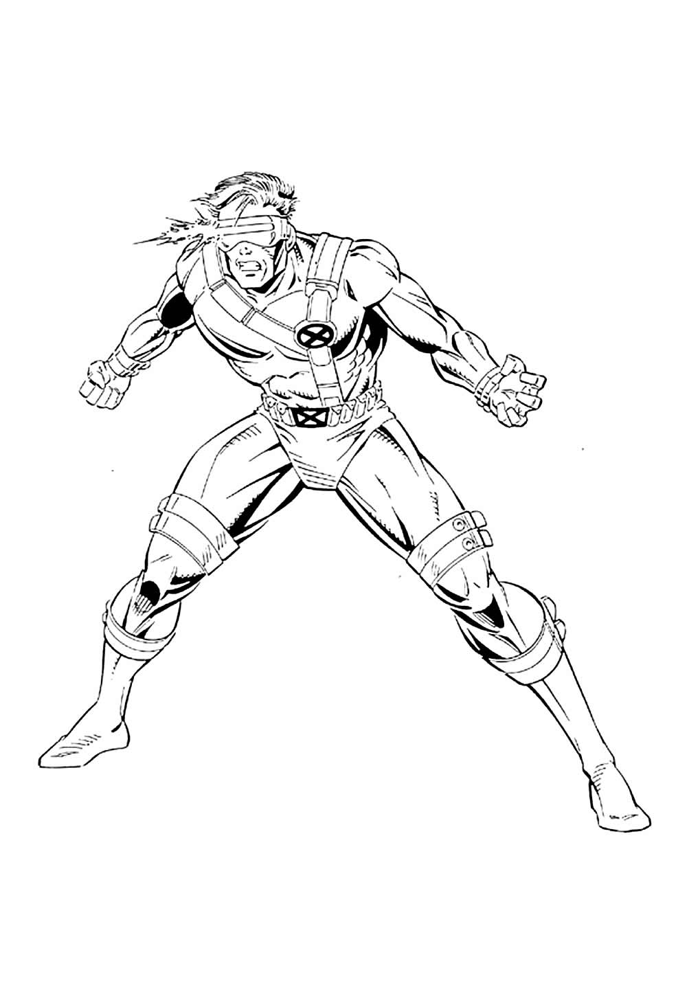 Desenho de Ciclope para colorir e pintar