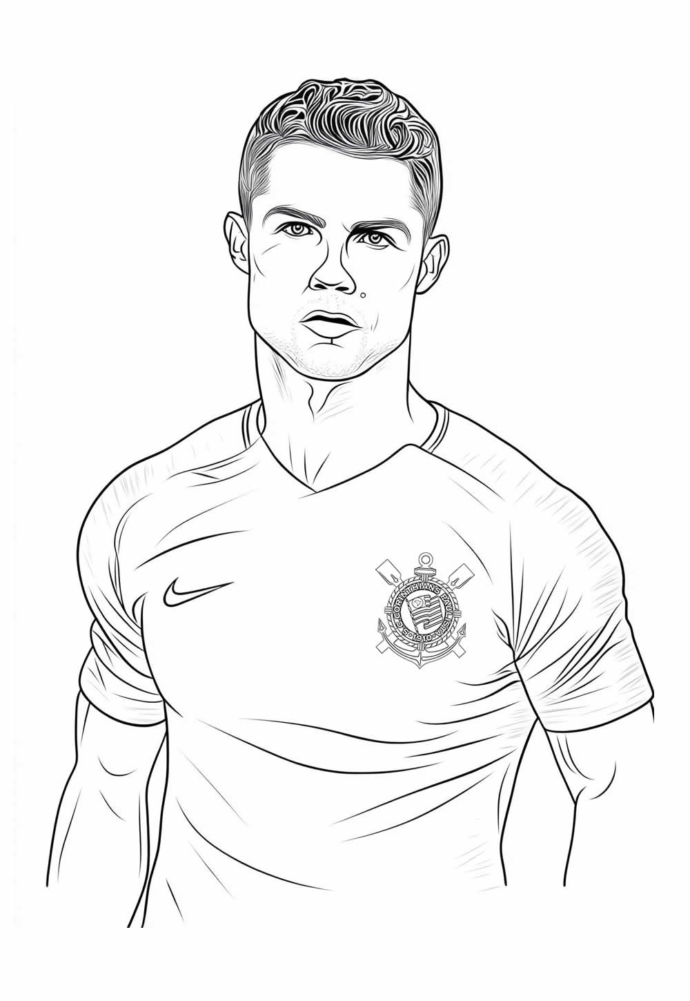 Desenho de Corinthians para colorir
