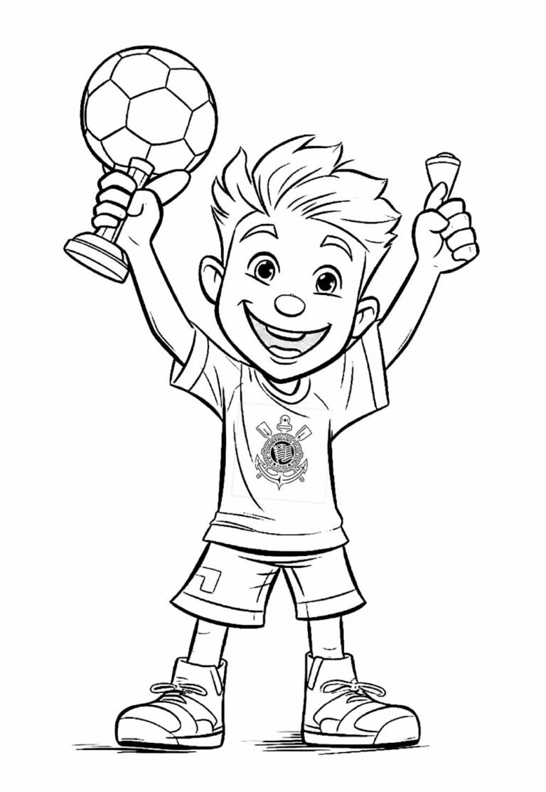 Desenhos de Corinthians para colorir - Bora Colorir