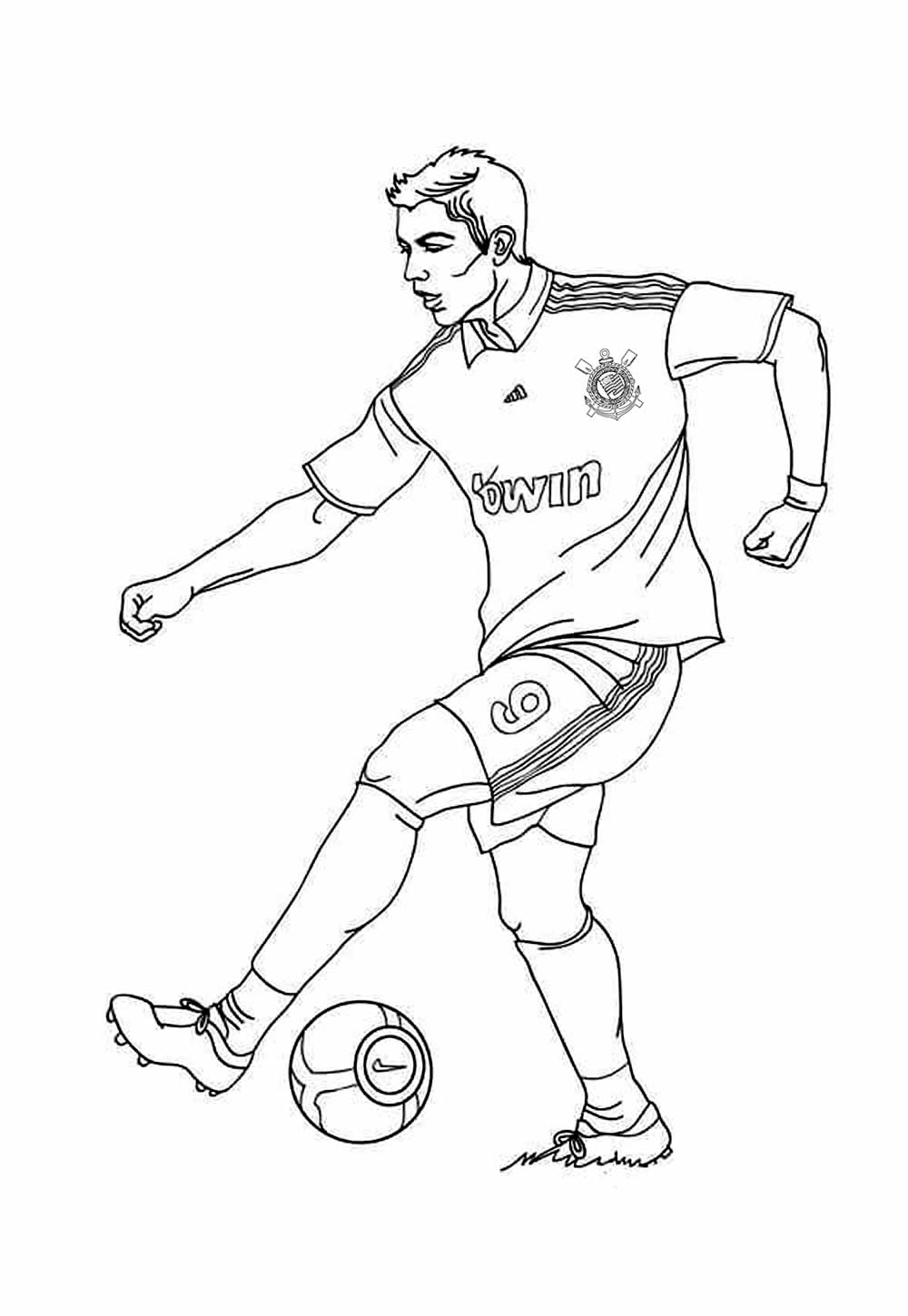 Desenho de Corinthians para colorir e pintar