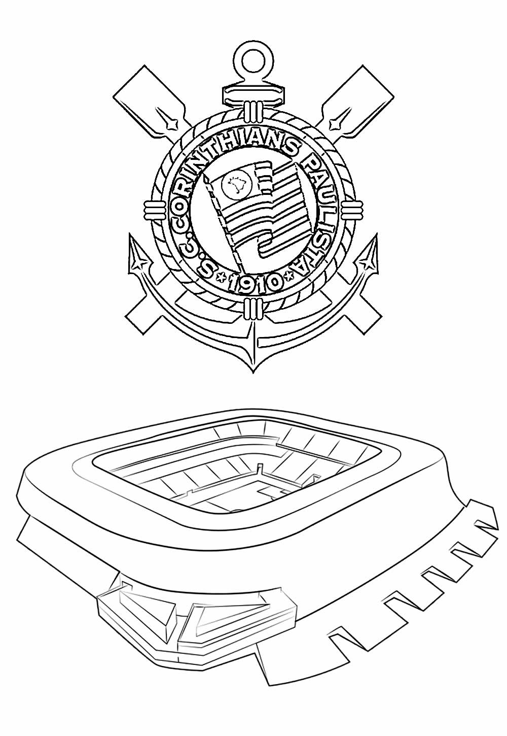 Corinthians para colorir