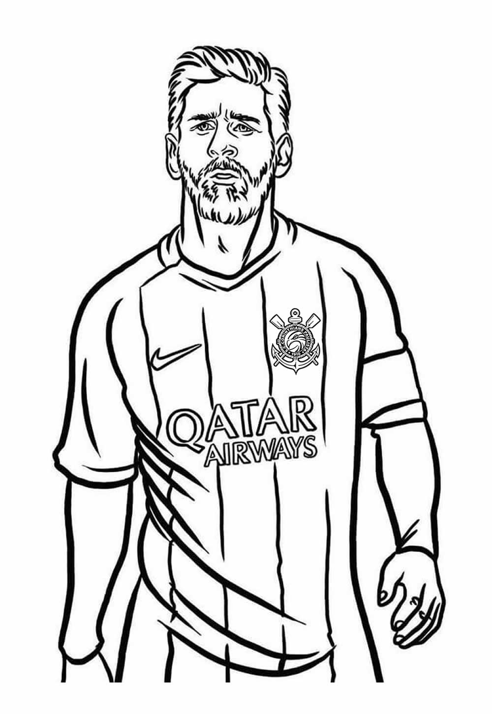 Corinthians Desenho Colorir Messi