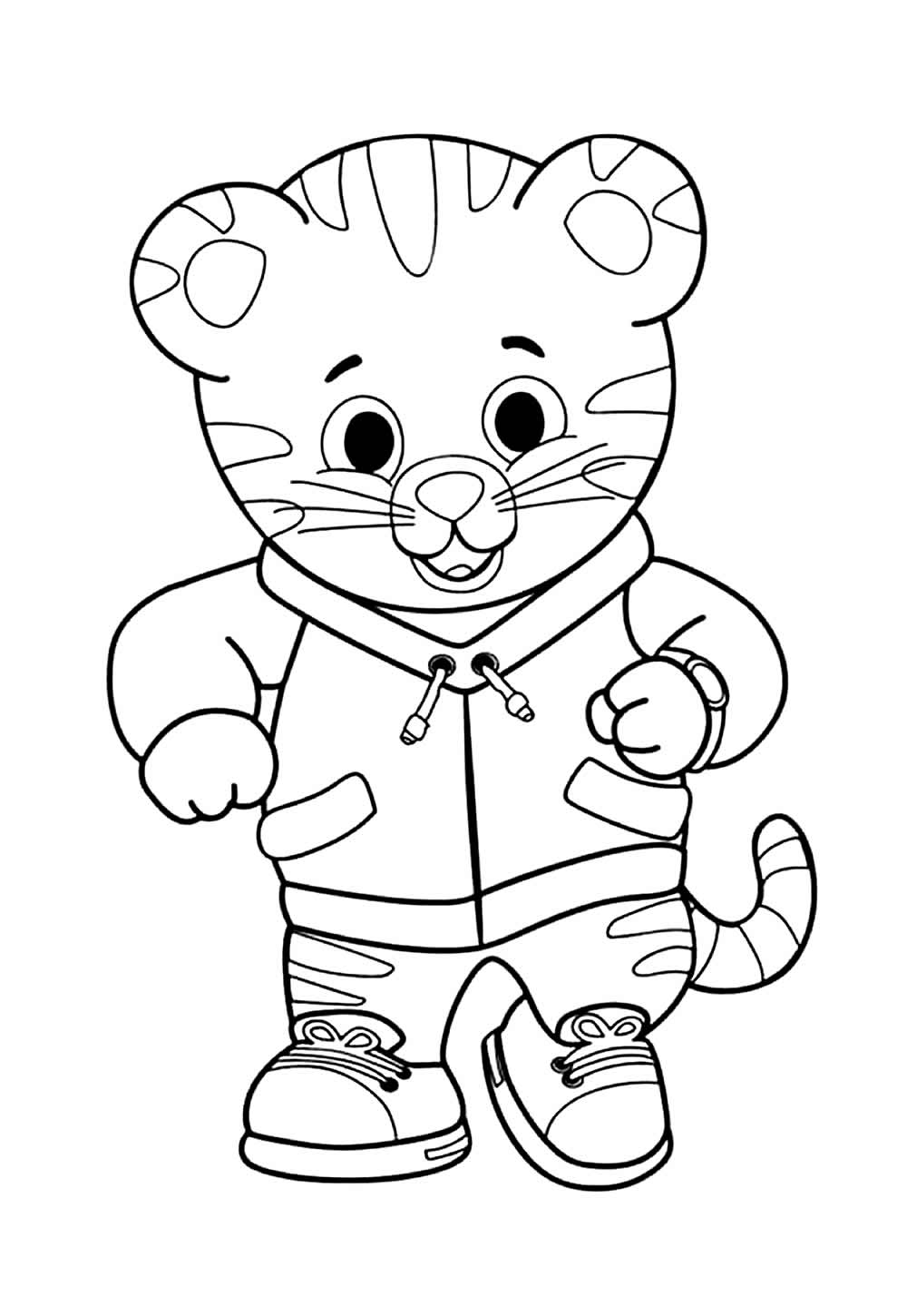 Daniel Tigre para imprimir e pintar