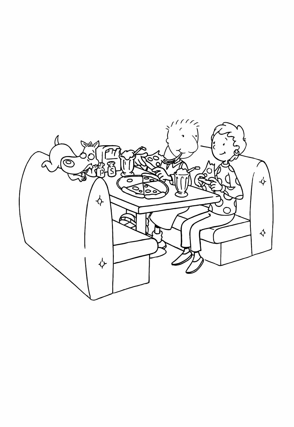 Desenho de Doug para colorir e pintar