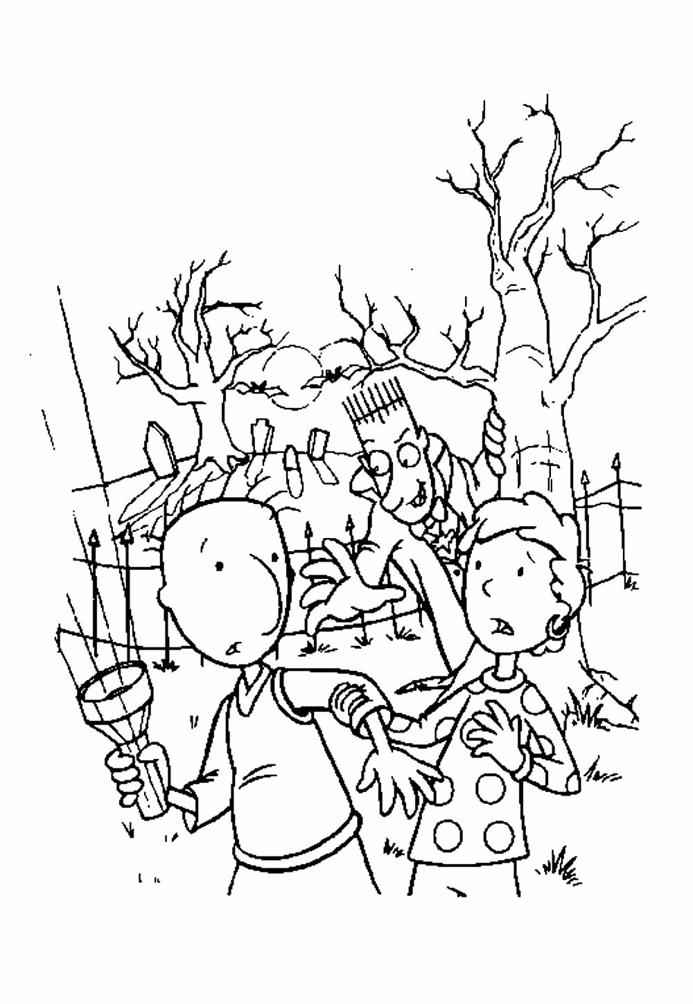 Desenho de Doug para colorir - Halloween