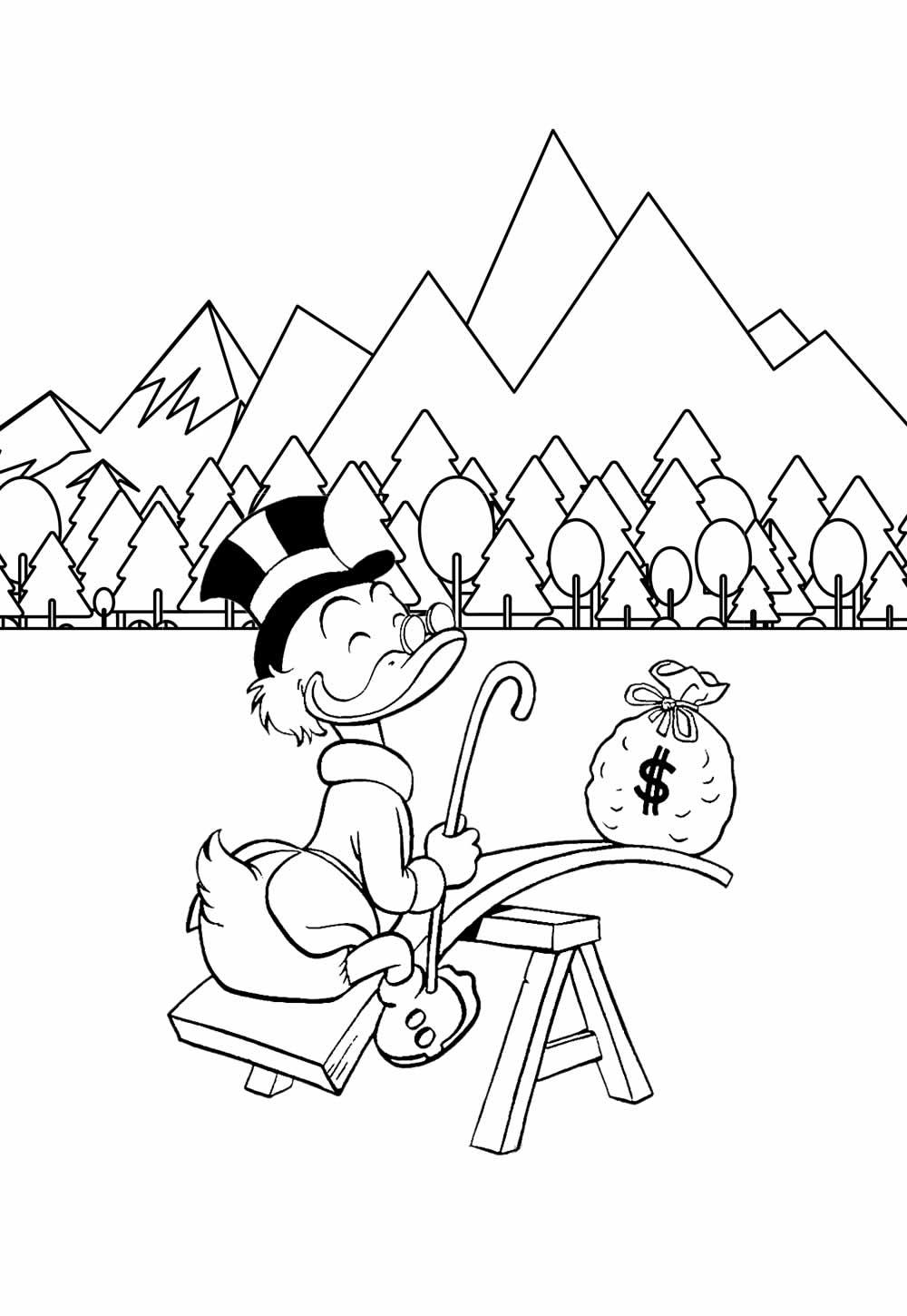 Desenho de DuckTales para colorir e pintar