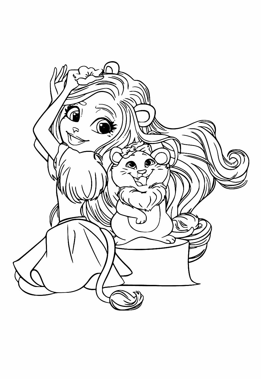 Desenho para pintar de Enchantimals