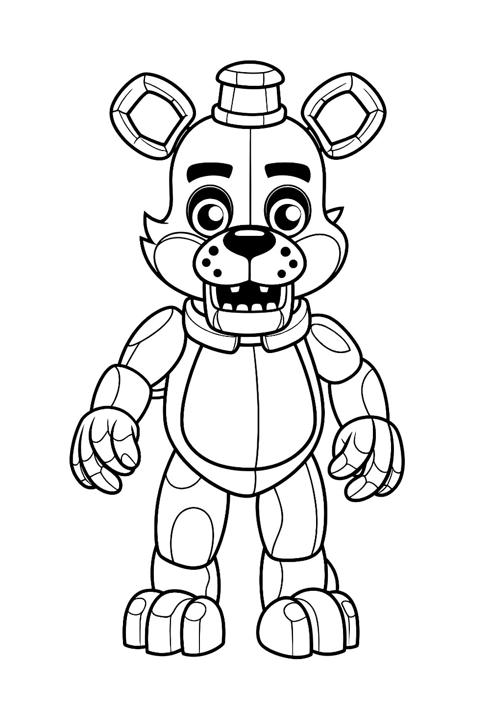 Desenho de Five Nights at Freedys para colorir