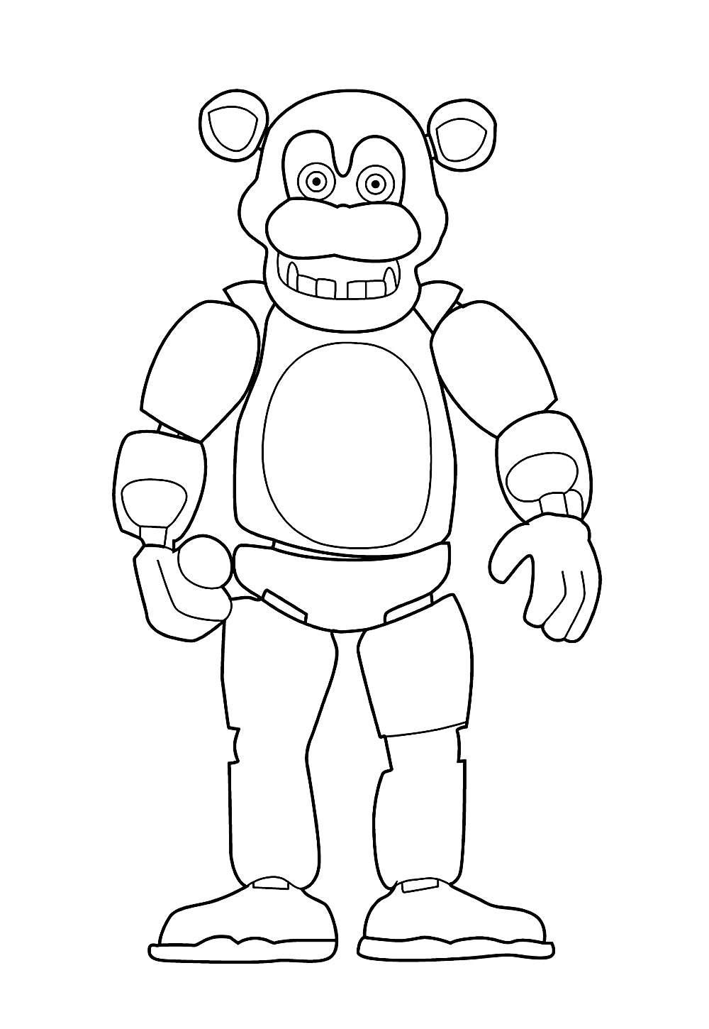 Desenho para colorir e pintar de FNAF