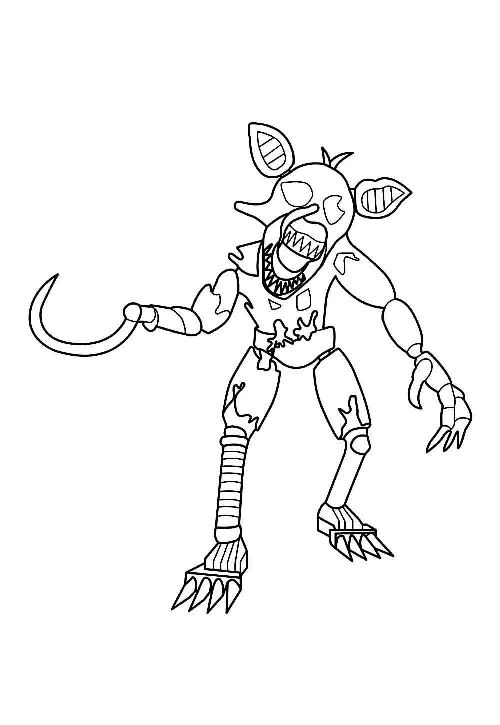 Desenho de FNAF para colorir