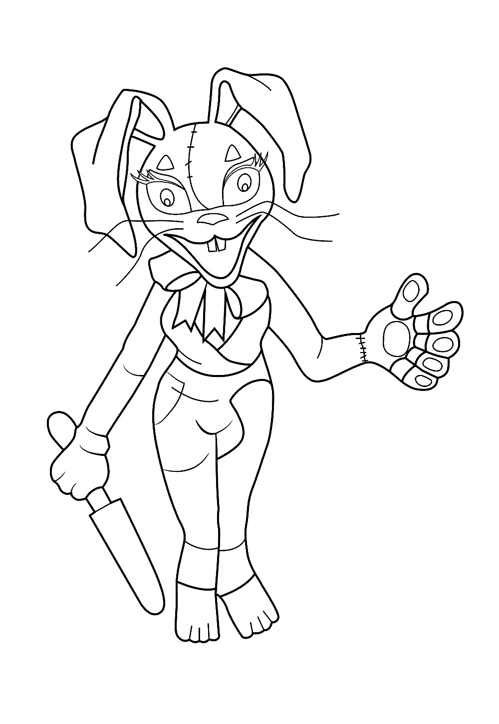 Desenho de FNAF para pintar
