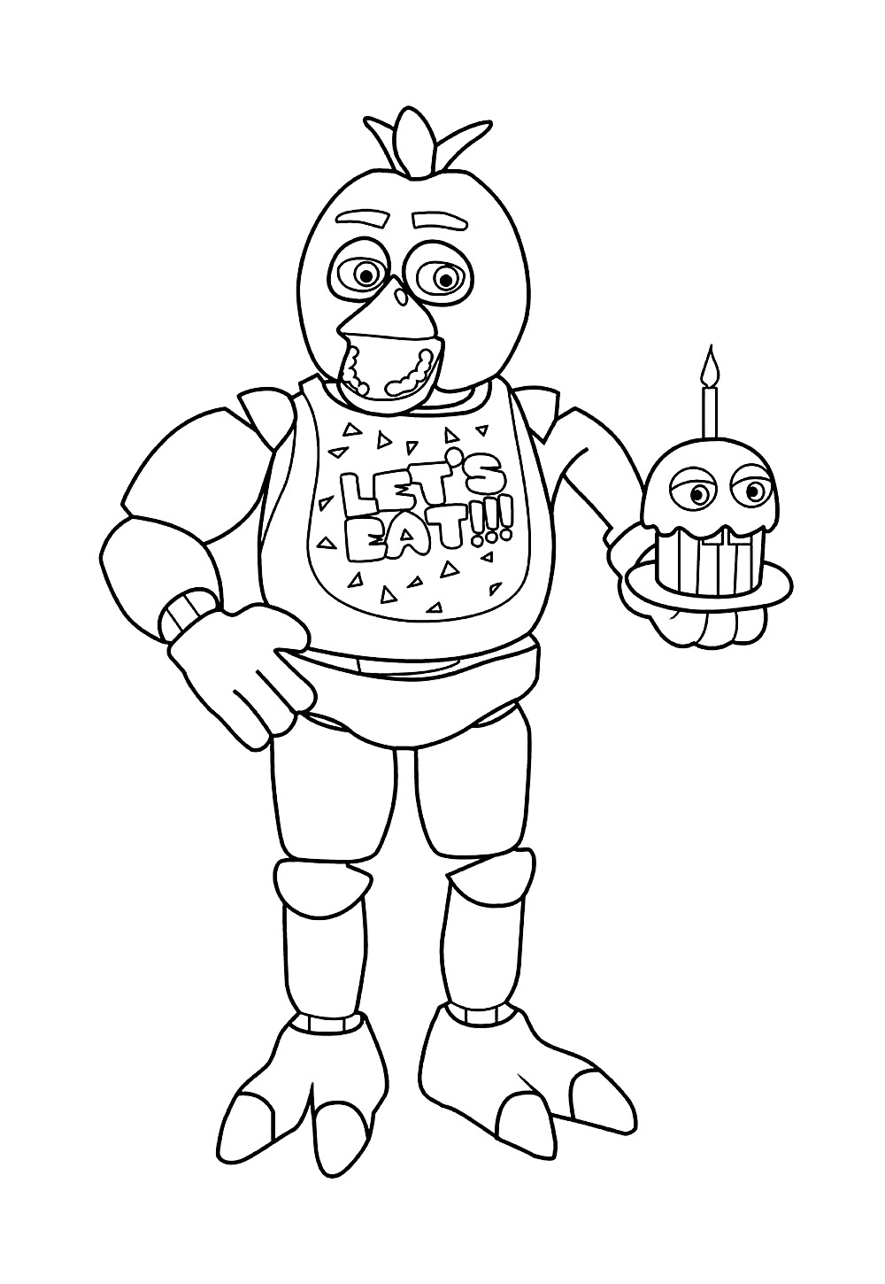 Desenho de Five Night at Freedy para colorir