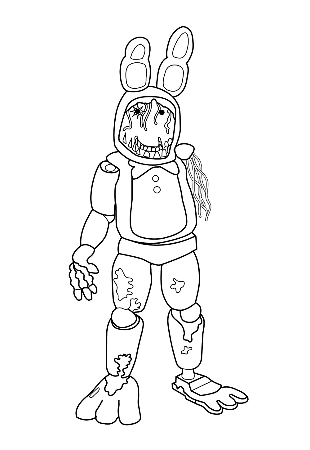 Desenho de Five Nights at Freedys para imprimir e pintar