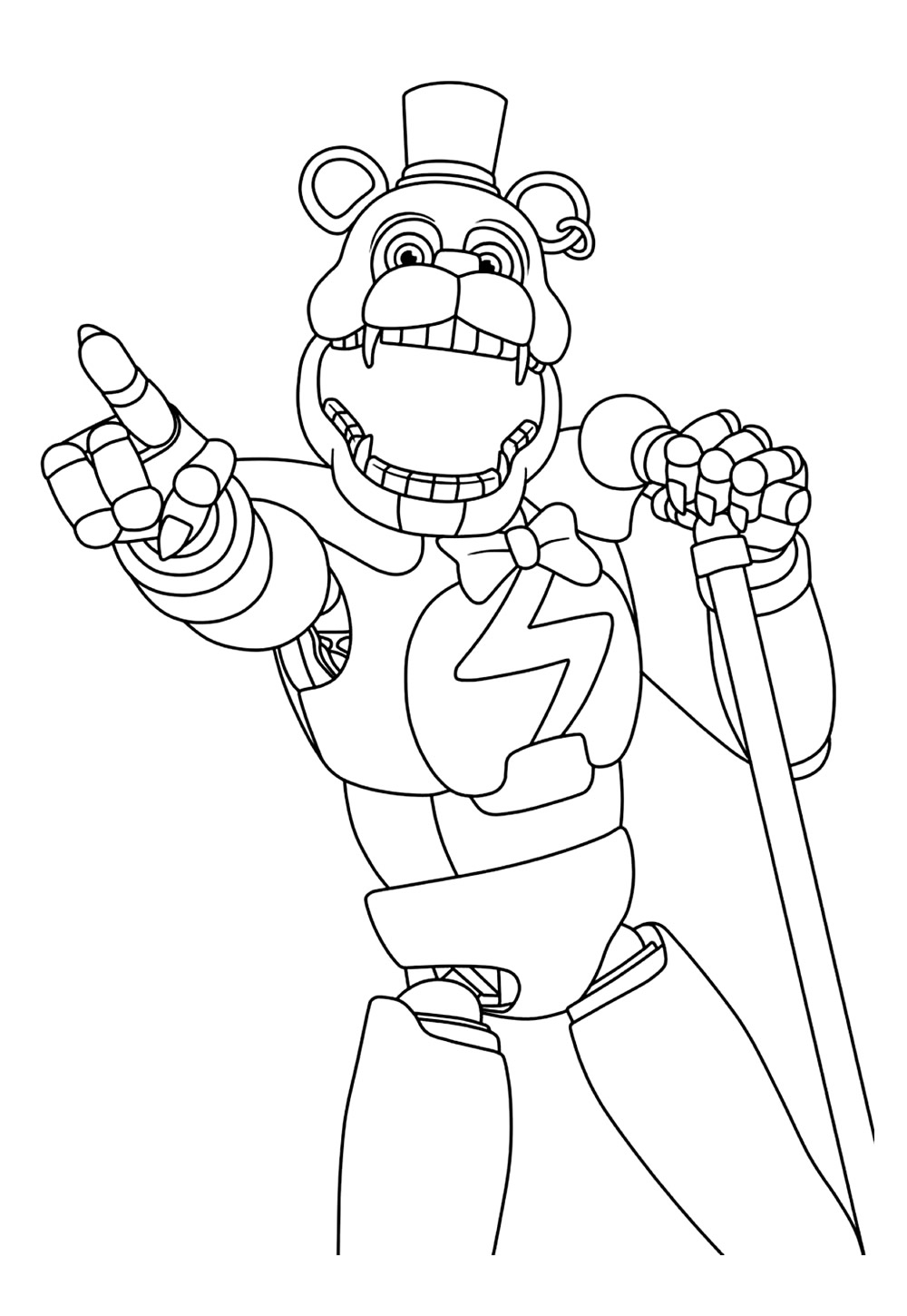 Five Nights at Freedys para imprimir e colorir