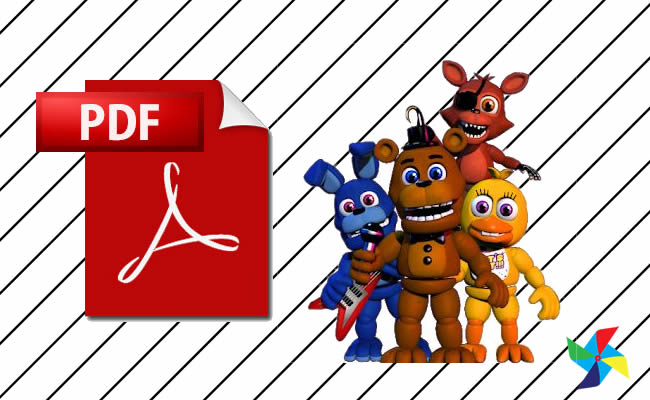 Desenhos de Five Night at Freedys em PDF