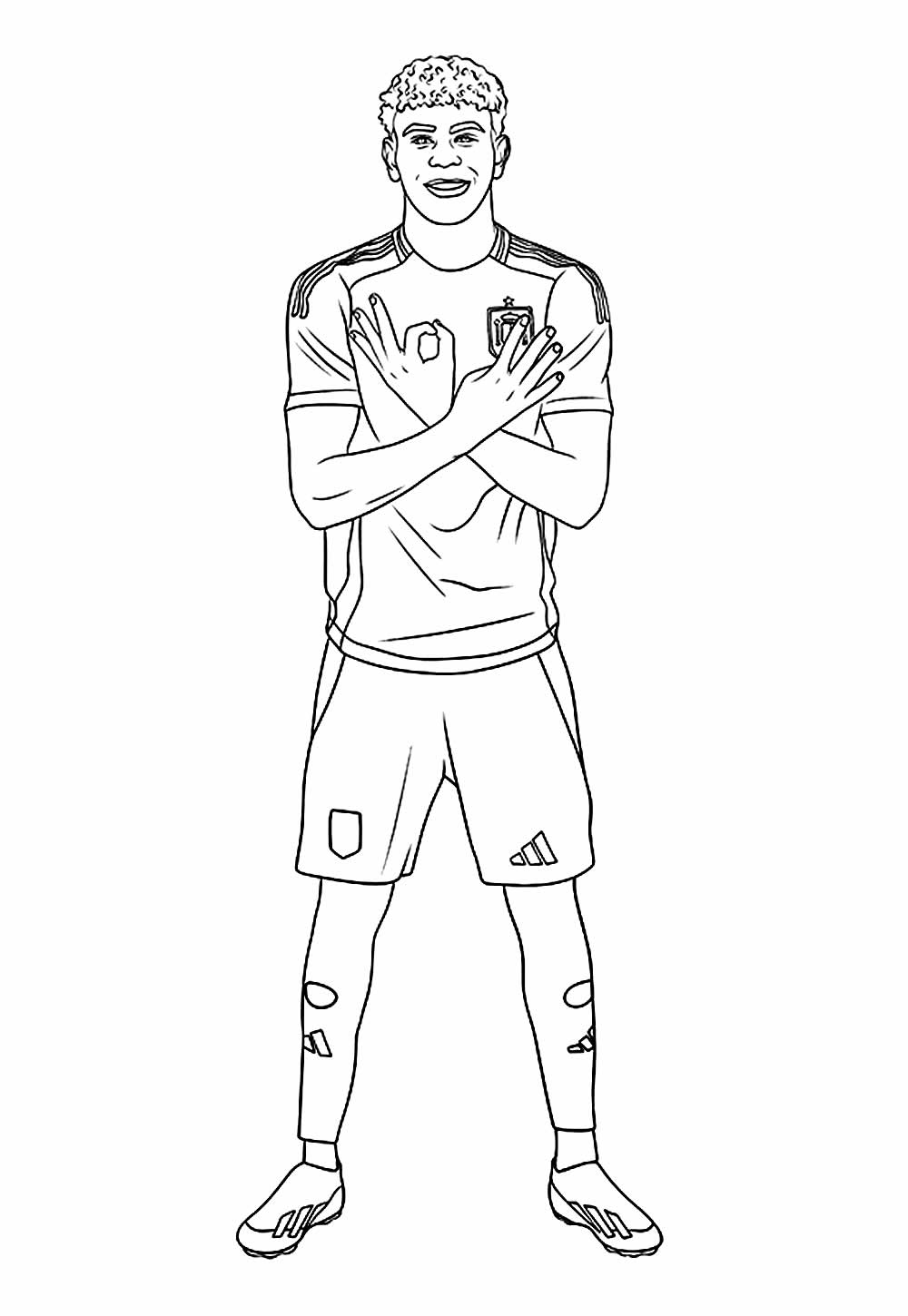Desenho de Lamine Yamal para colorir