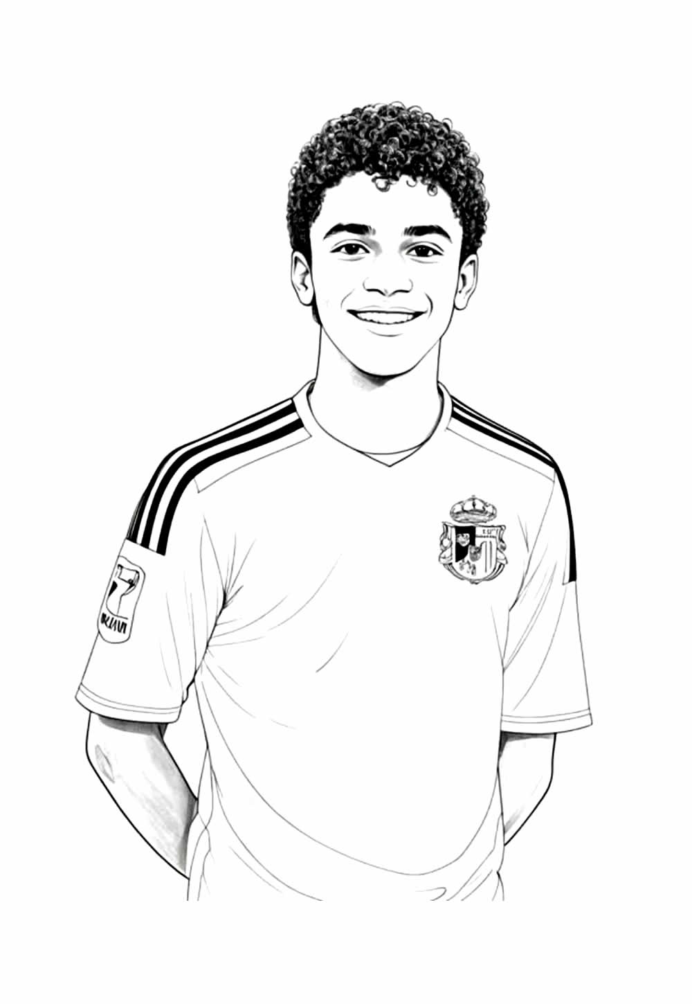 Desenhos Lamine Yamal Colorir