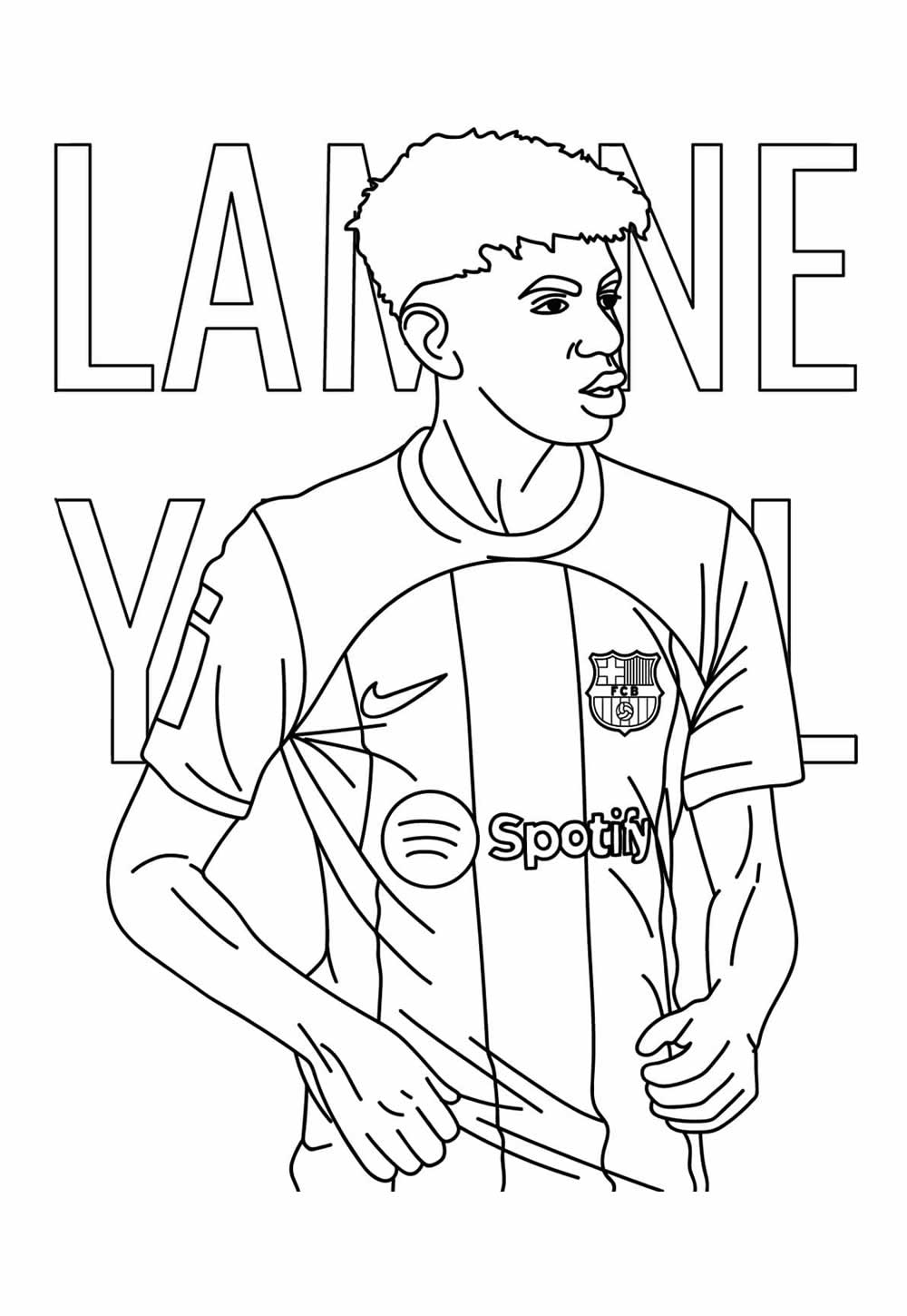 Desenho Barcelona Lamine Yamal Pintar