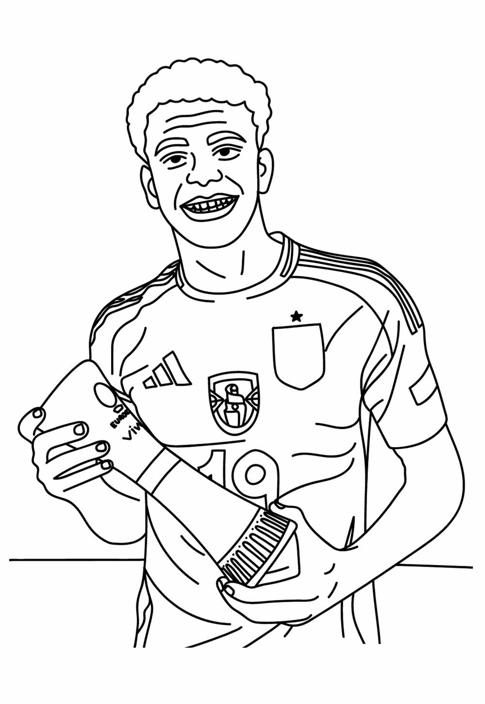 Desenho de Lamine Yamal para pintar