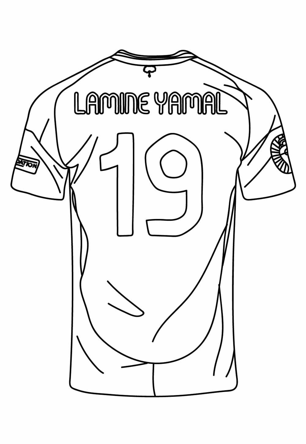 Desenho de Lamine Yamal para imprimir