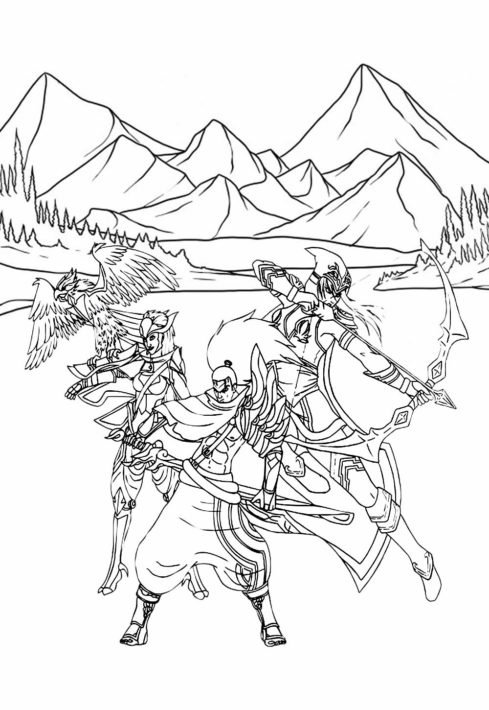Desenho de League of Legends para colorir