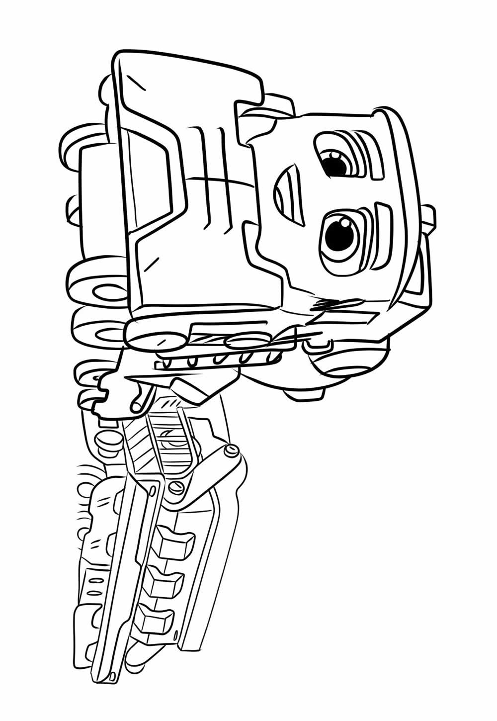 Desenho de Bonde para colorir - Mighty Express