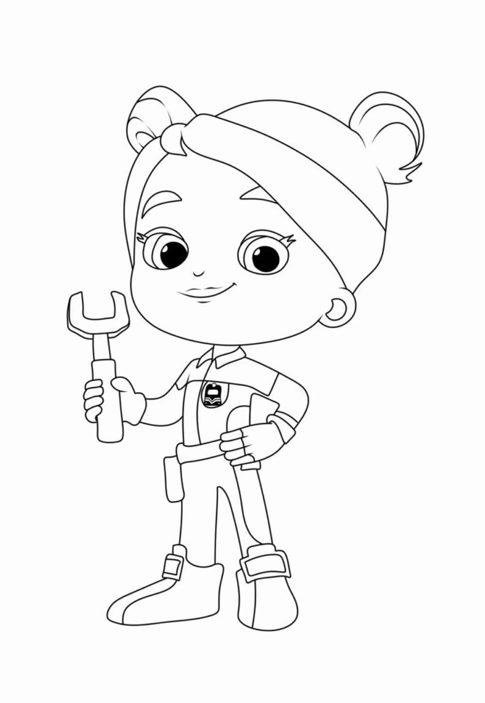 Desenho de Mighty Express para colorir e pintar