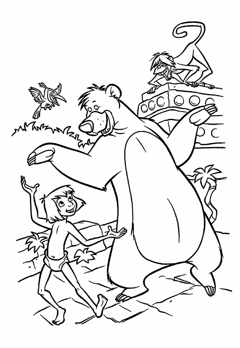 Desenhos de Mogli para colorir