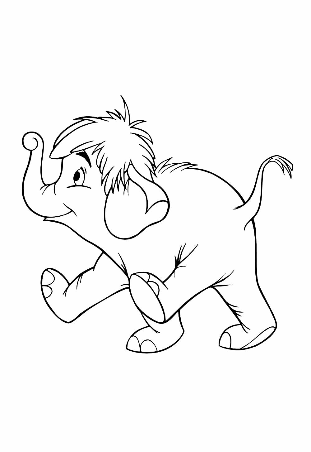 Mogli para colorir e pintar - Desenho