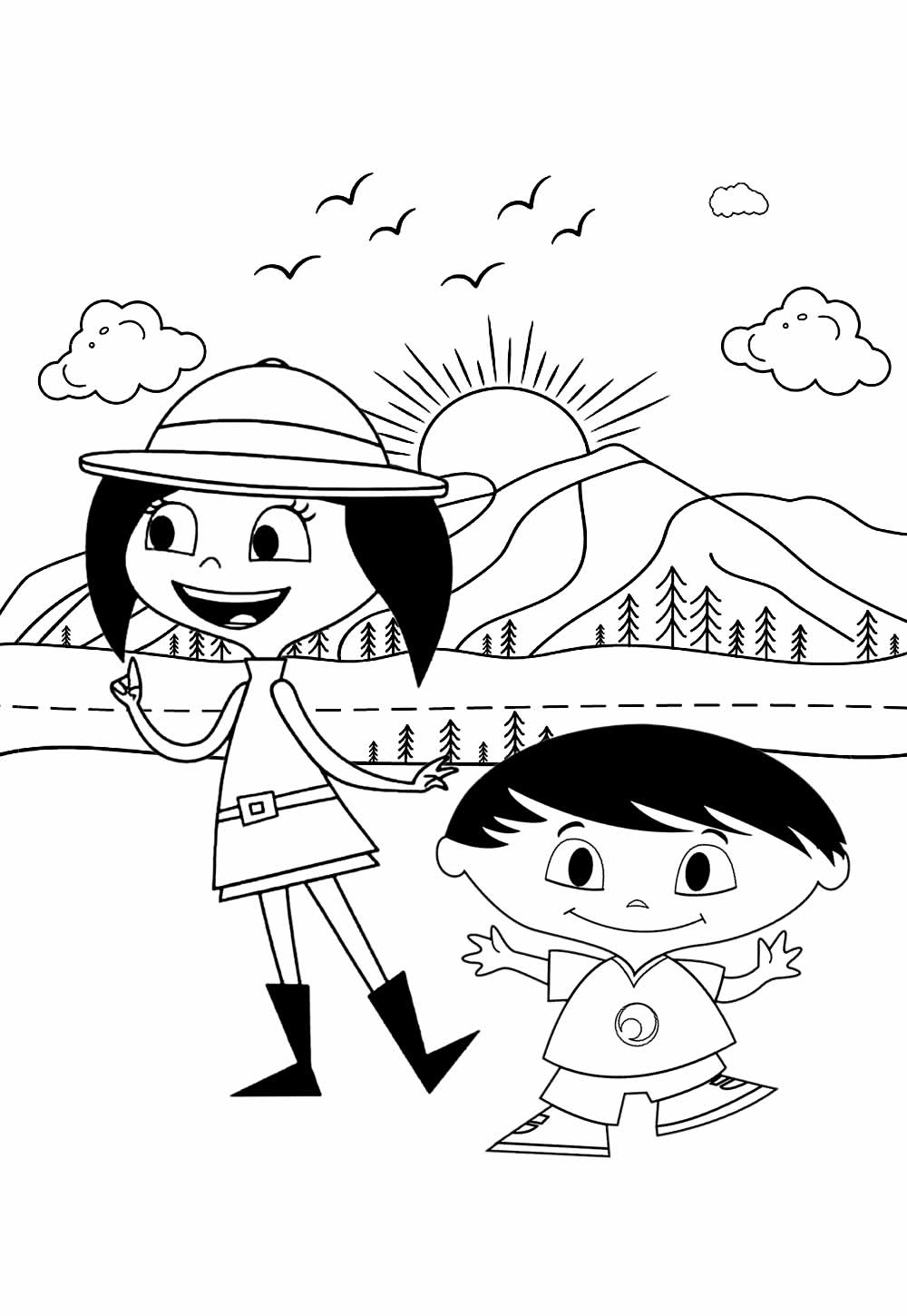 Desenho de O Show da Luna para colorir