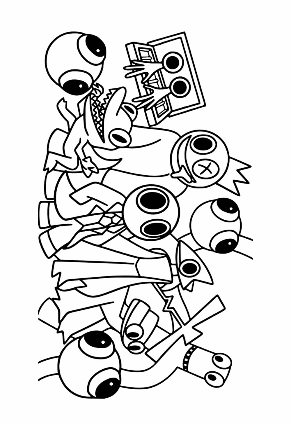 Desenho Rainbow Friends Colorir