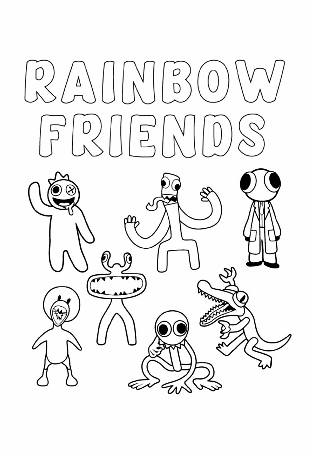 Desenhos de Rainbow Friends para colorir