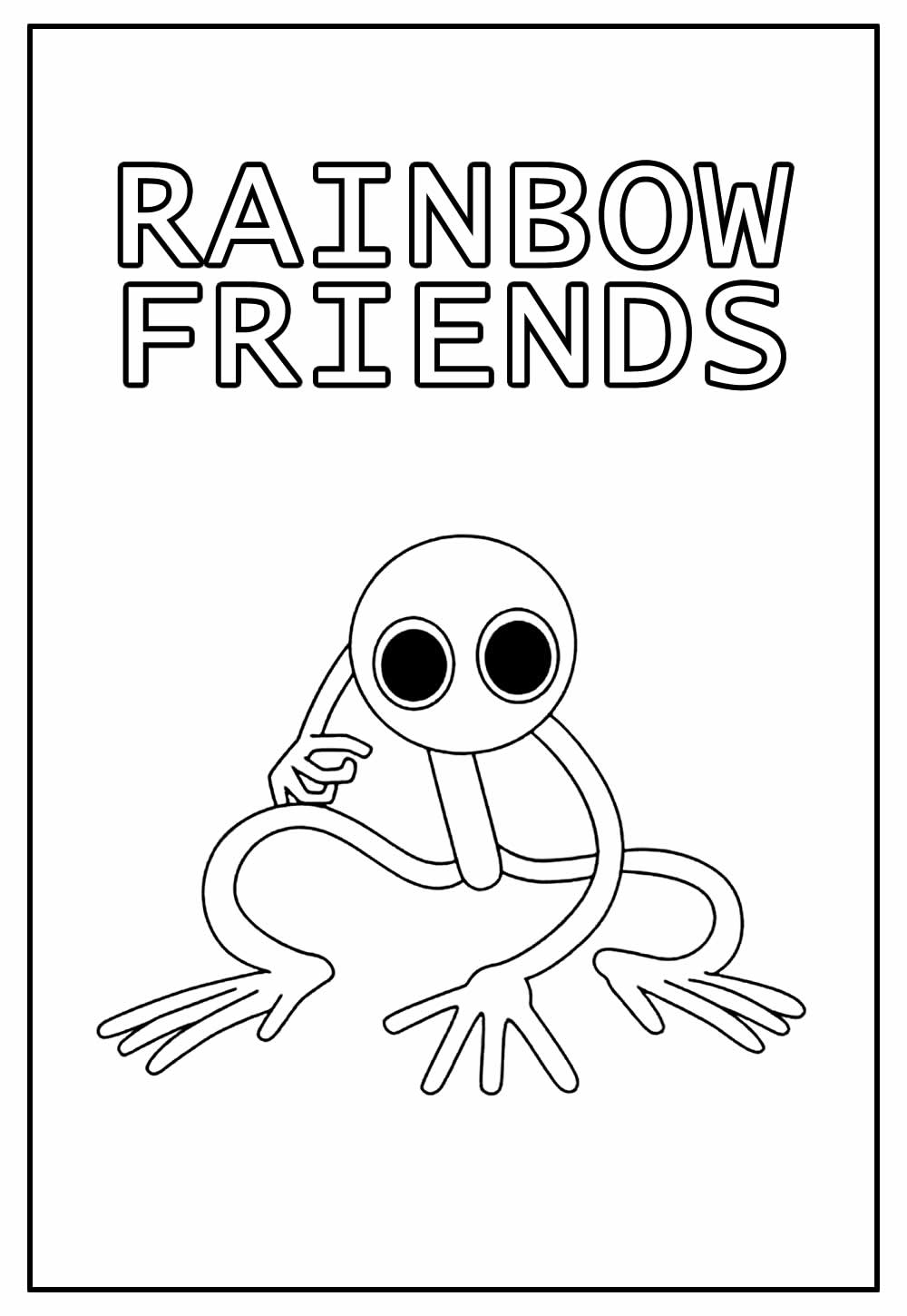 Desenho Educativo de Rainbow Friends para colorir