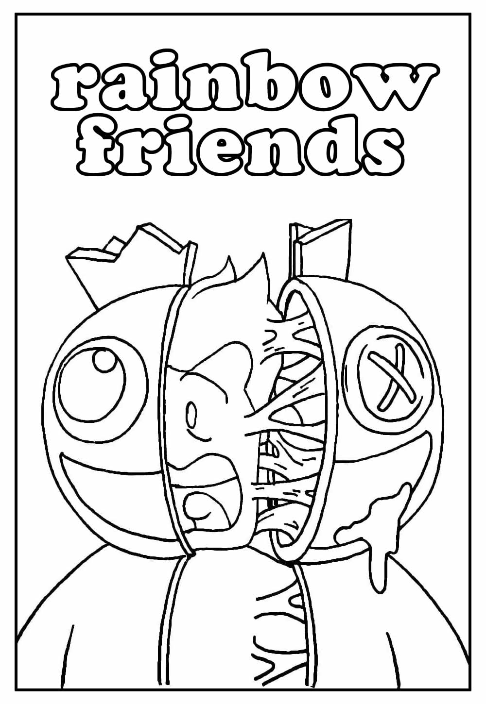 Desenho de Rainbow Friends para pintar