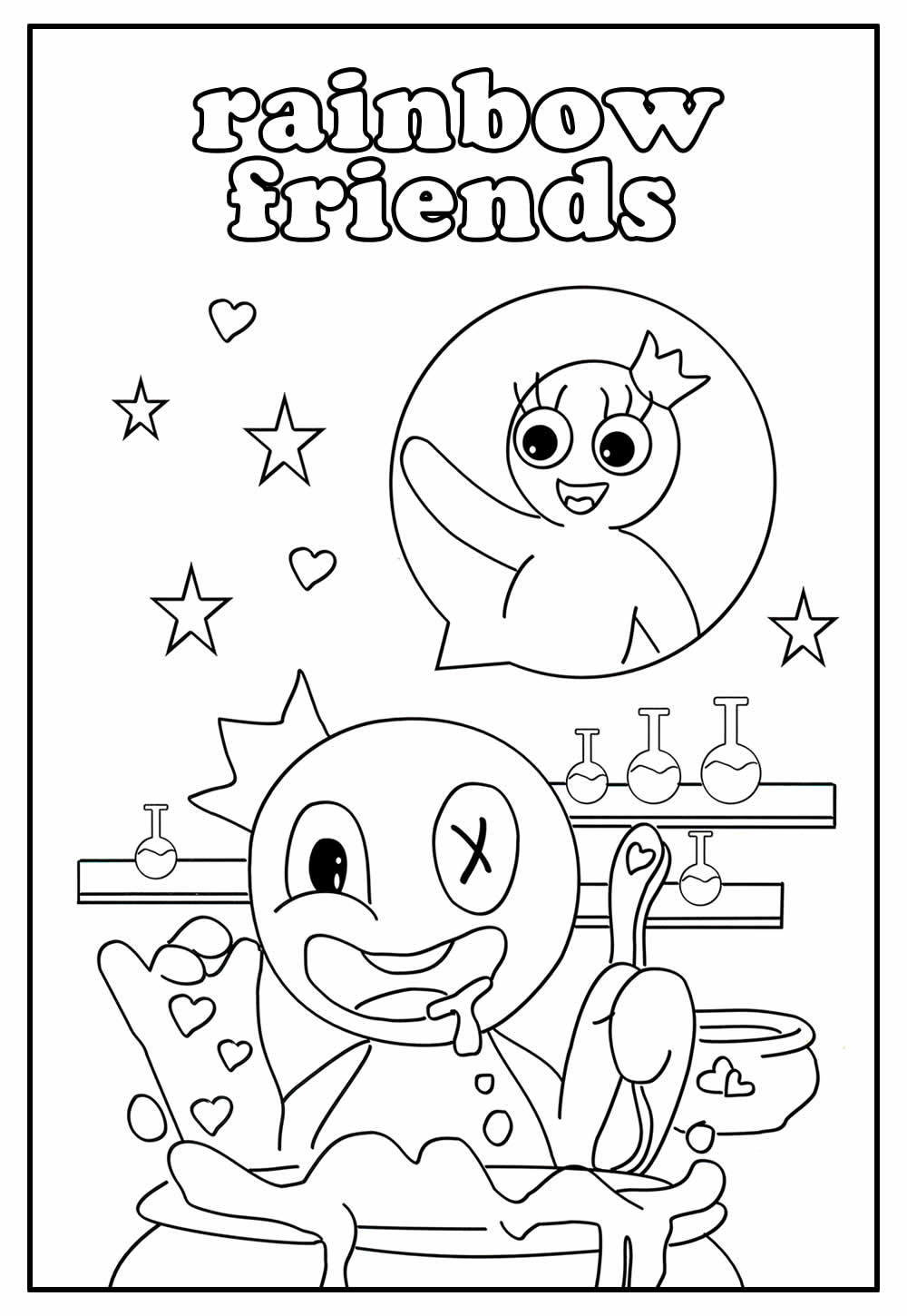 Desenho de Rainbow Friends para colorir