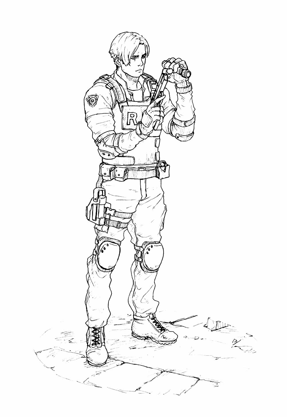 Desenho de Resident Evil para colorir