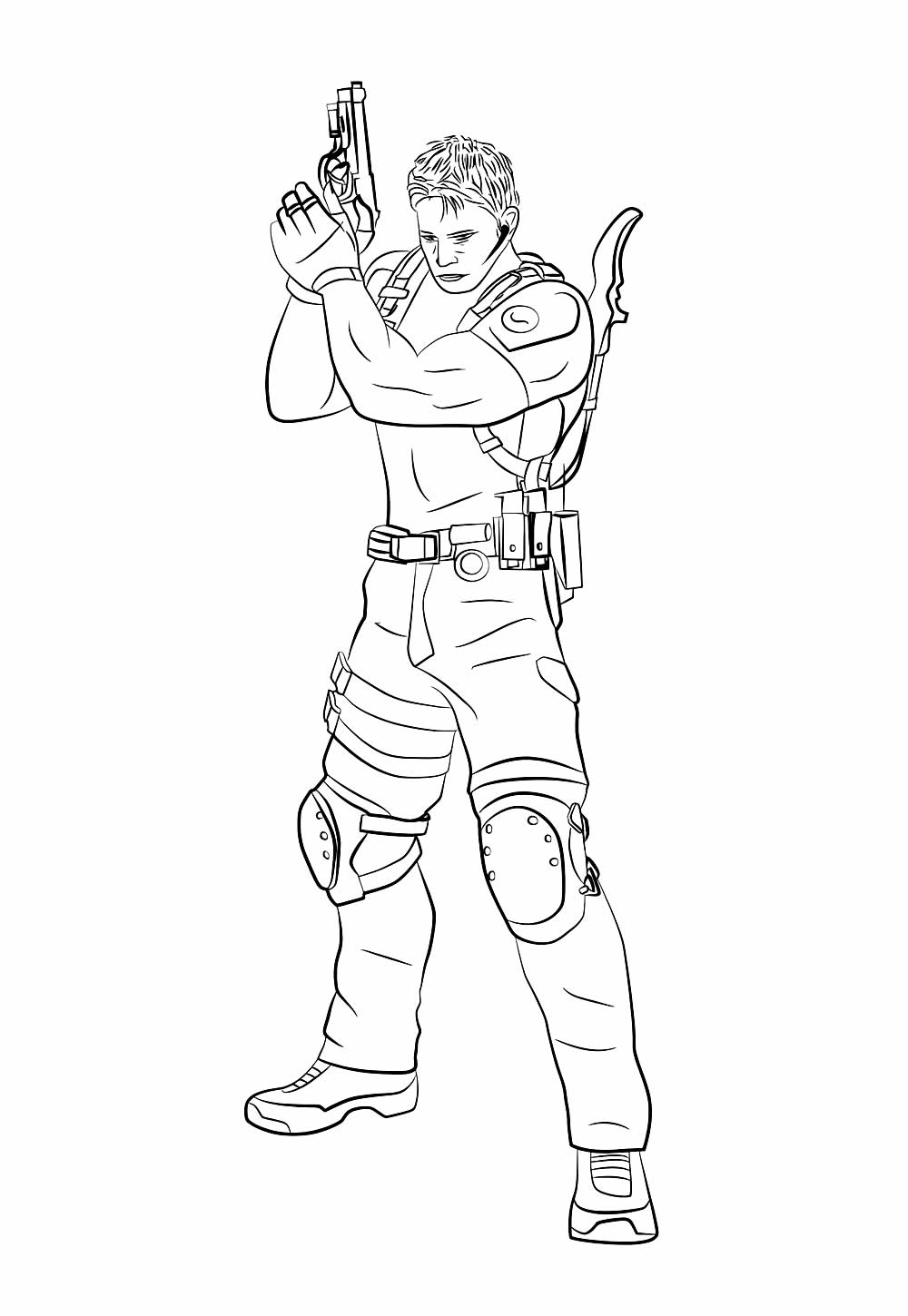 Desenho de Resident Evil para pintar