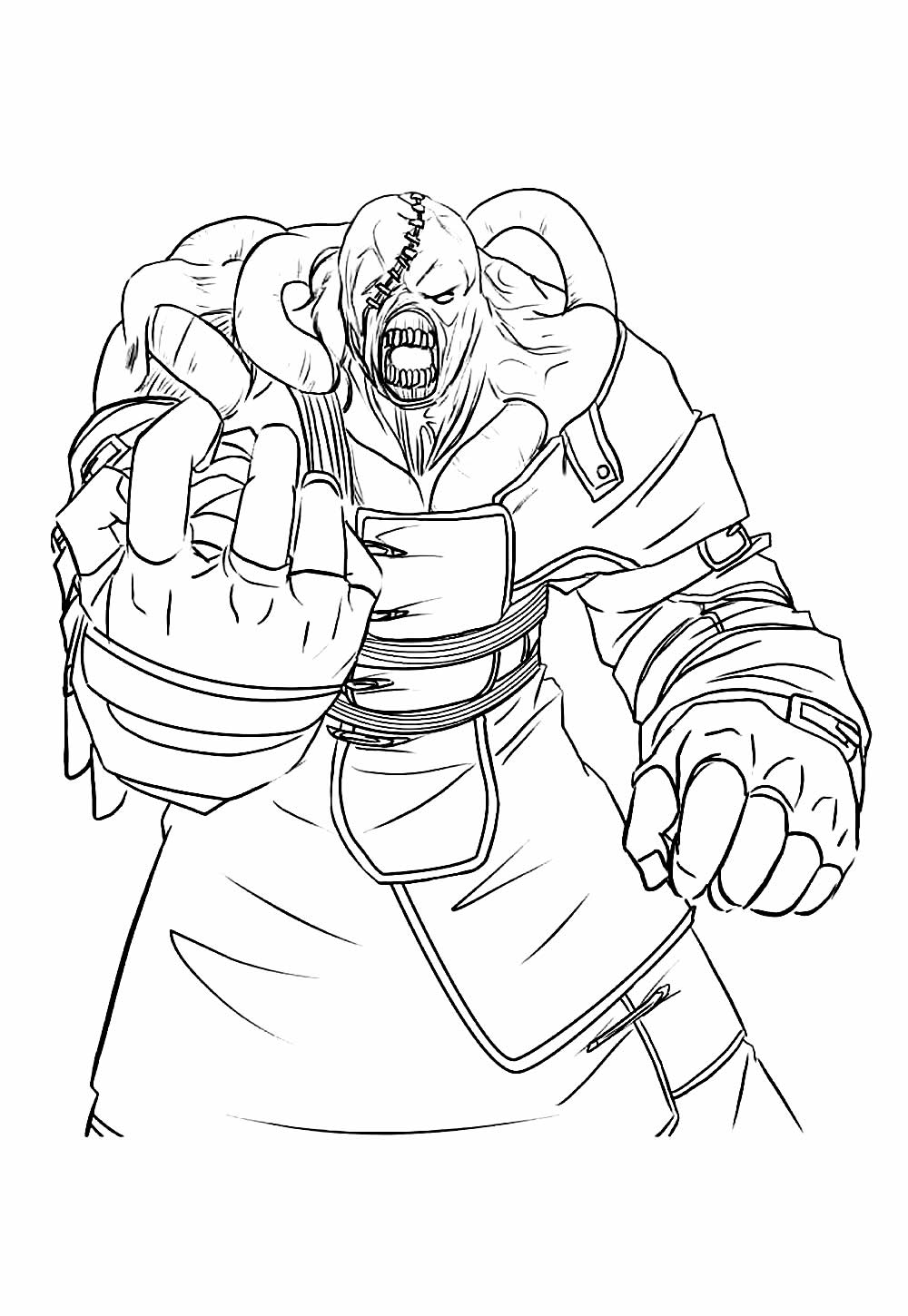Desenhos de Resident Evil para colorir - Nemesis