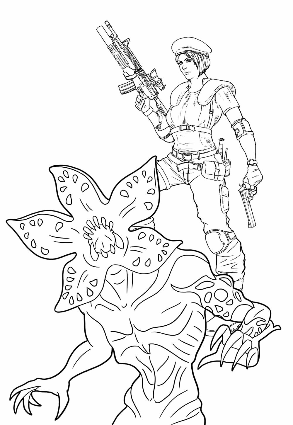 Desenho de Resident Evil para colorir e pintar