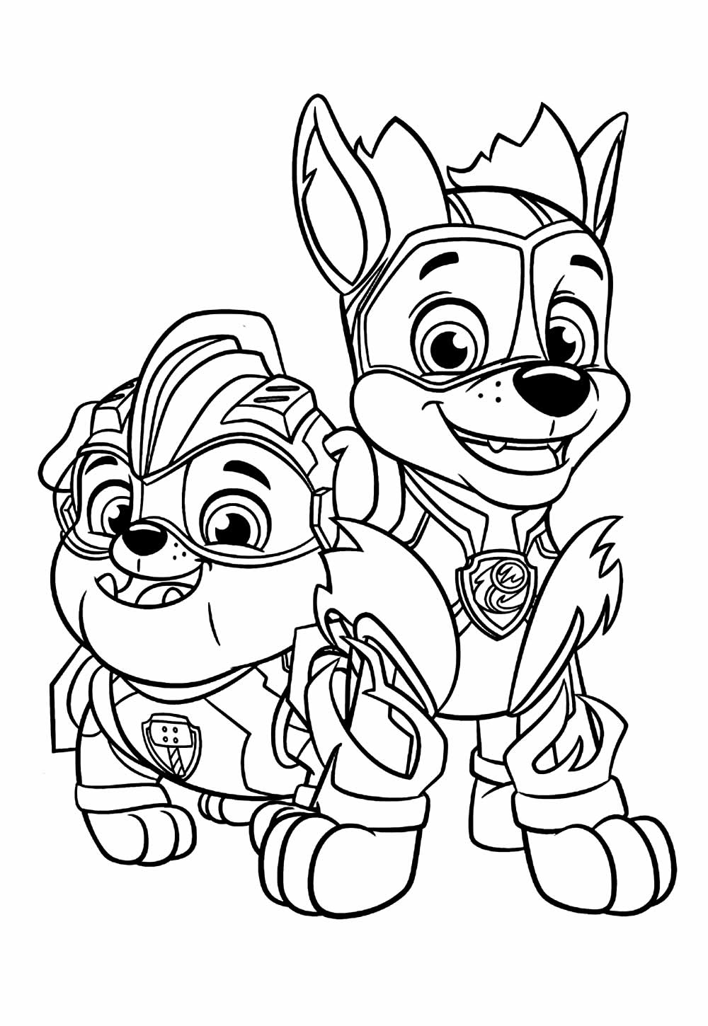 Desenho de Patrulha Canina para colorir - Rubble