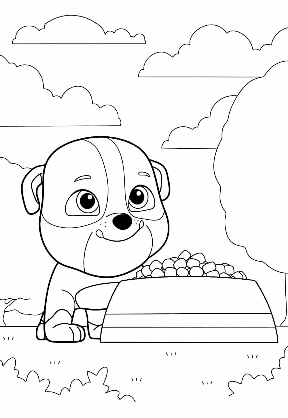Desenho de Rubble para pintar