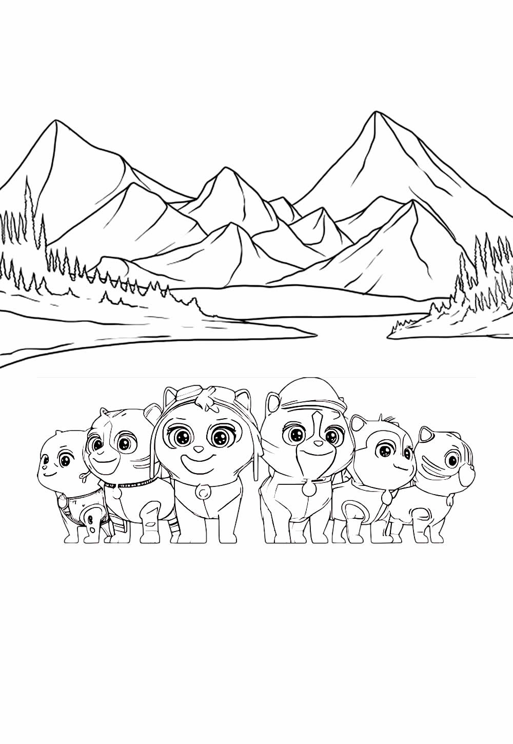 Desenhos de Rubble e Sua Turma para colorir