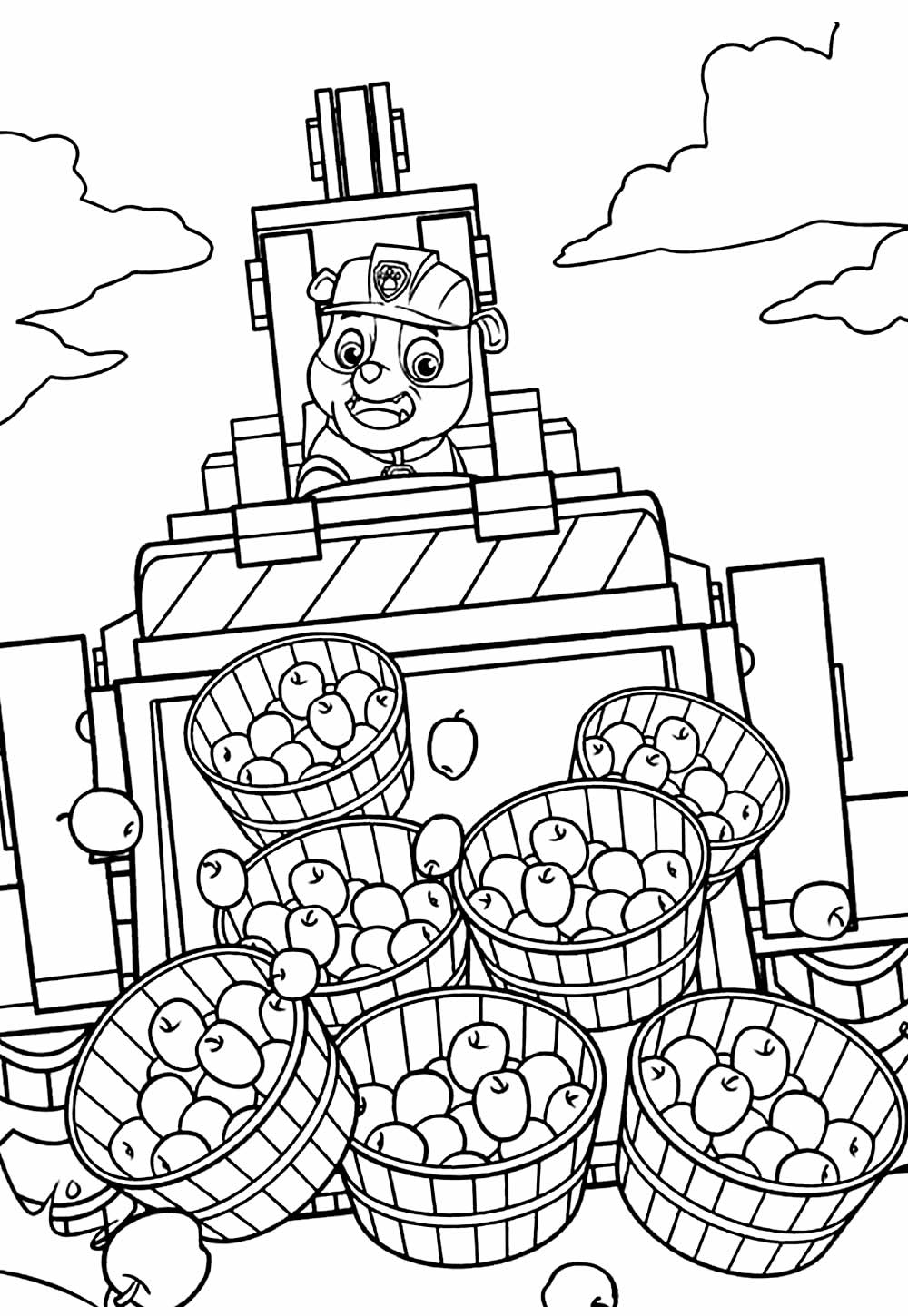 Desenhos de Rubble e Sua Turma para pintar