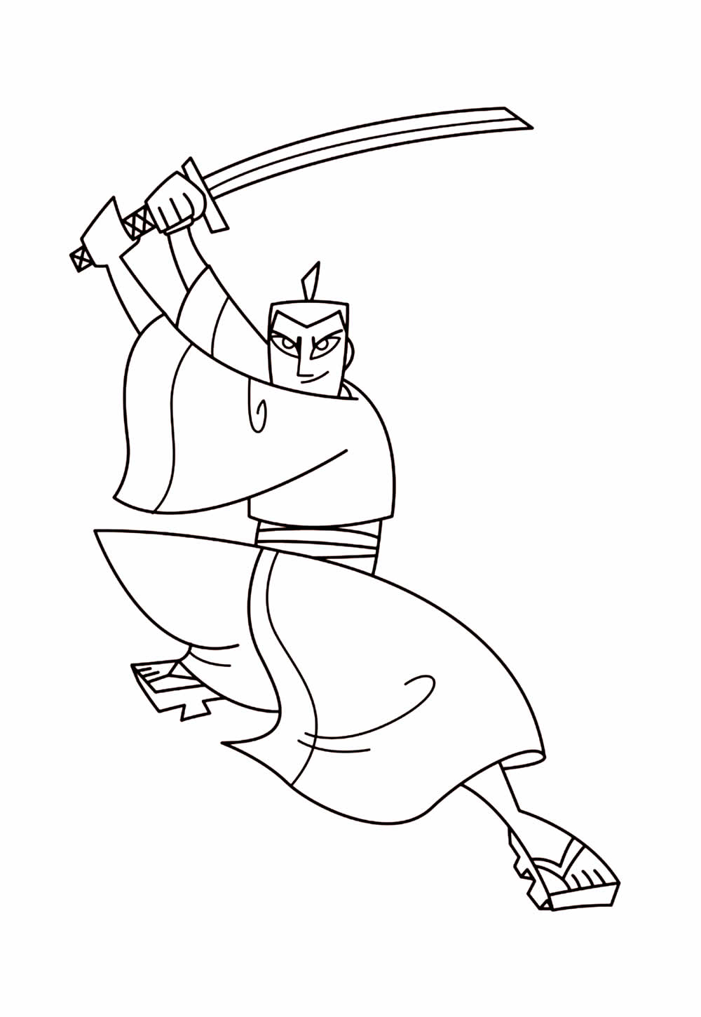 Desenho de Samurai Jack para colorir