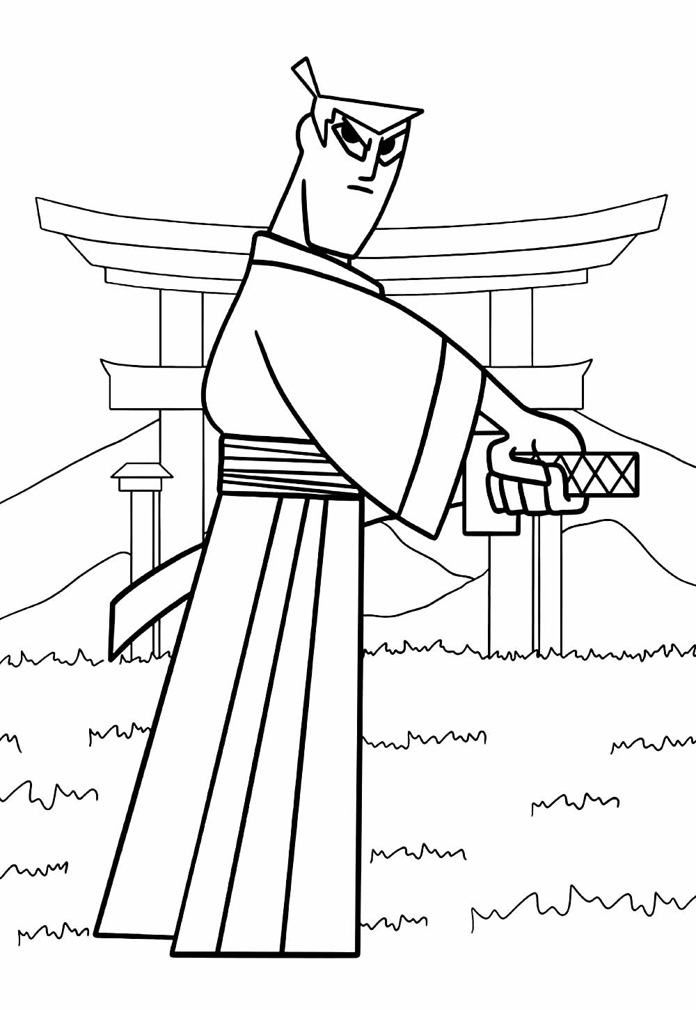 Desenhos de Samurai Jack para imprimir